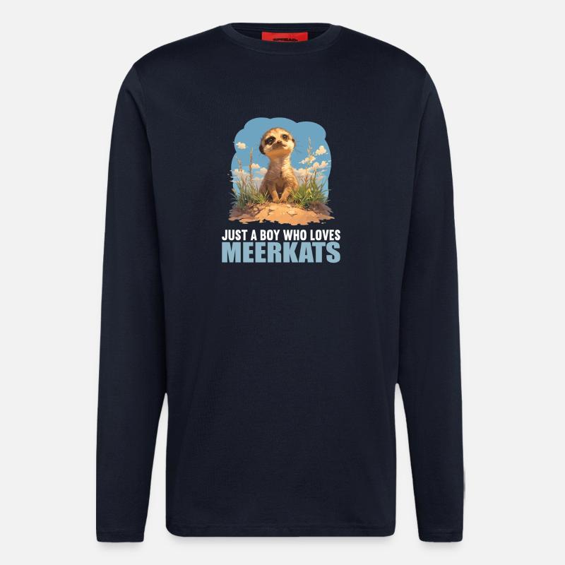 Meerkat Erdmännchen - Langarmshirt - made by SPREAD  - DARK NAVY