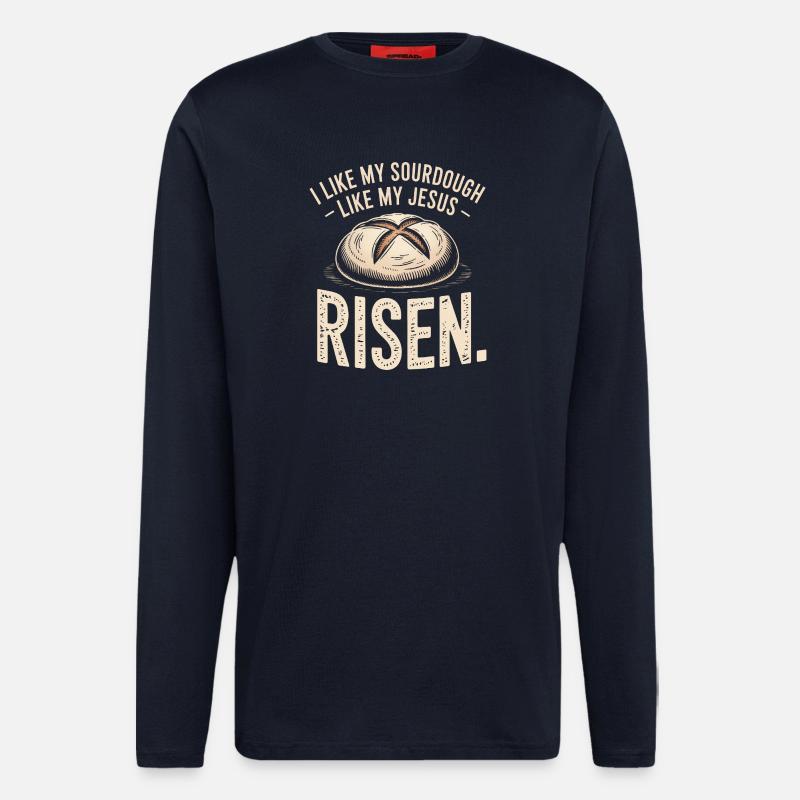 Sourdough Risen Jesus Tee - Longsleeve - made by SPREAD - DARK NAVY