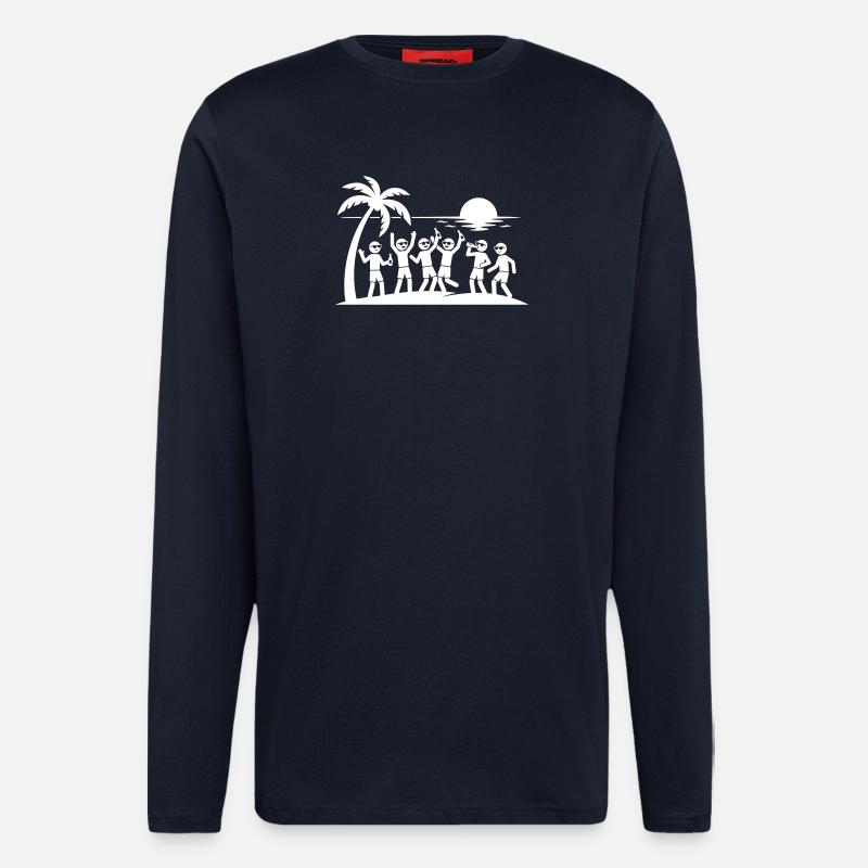 Icône des fêtes de fin d’année - Manches longues bio décontracté fabriqué en UE - DARK NAVY