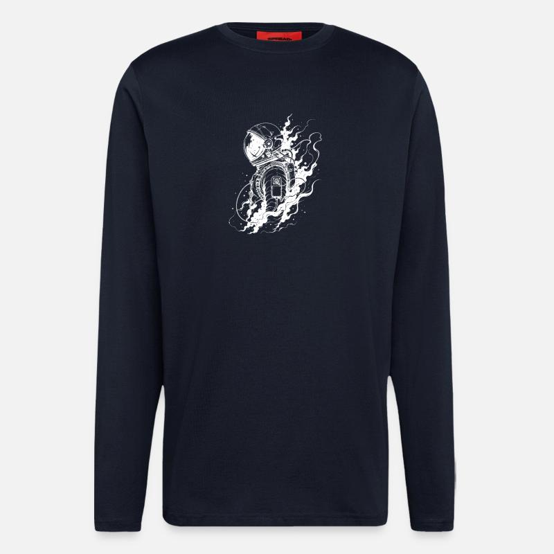 Astronaut between stardust and eternity - Longsleeve - made by SPREAD  - DARK NAVY