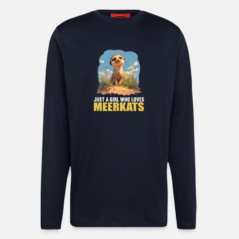 Meerkat Erdmännchen - Langarmshirt - made by SPREAD  - DARK NAVY