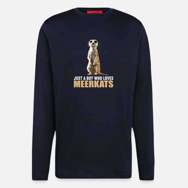 Meerkat Erdmännchen - Langarmshirt - made by SPREAD  - DARK NAVY