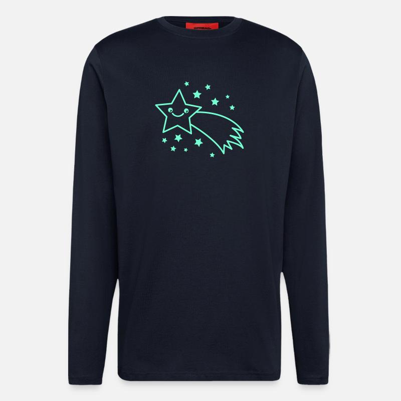 Lächelnder Sternenkomet - Langarmshirt - made by SPREAD  - DARK NAVY