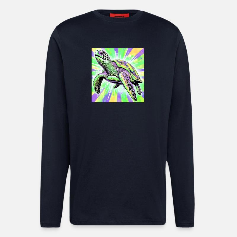 Schildkröte - Langarmshirt - made by SPREAD  - DARK NAVY