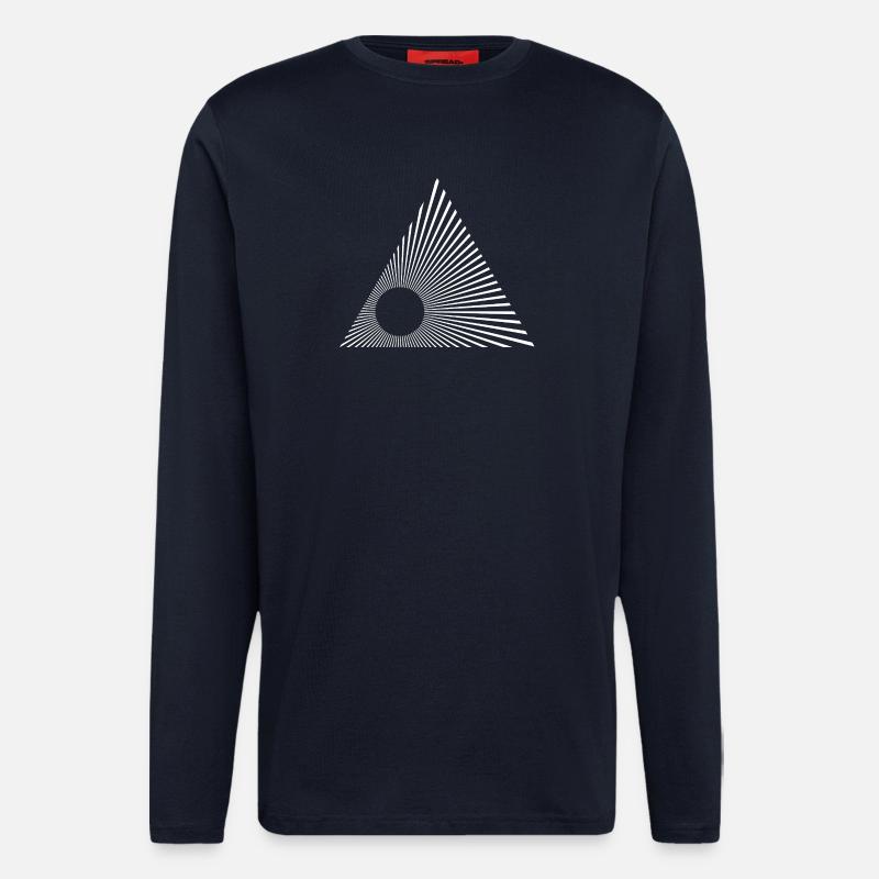 Radiant Triangle Rays - Longsleeve - made by SPREAD - DARK NAVY