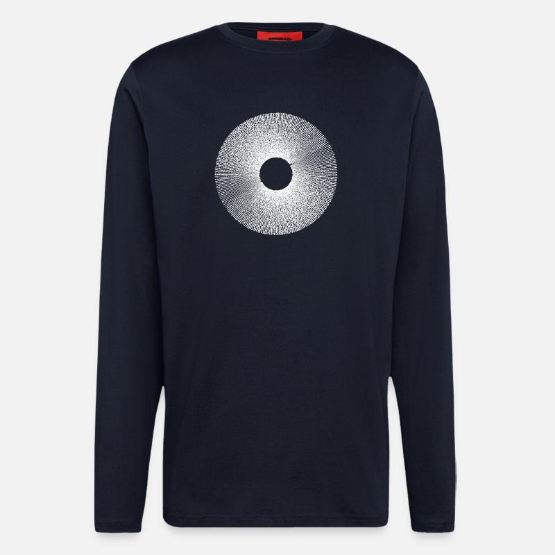 Iris-Ringburst-Radialmuster - Langarmshirt - made by SPREAD - DARK NAVY