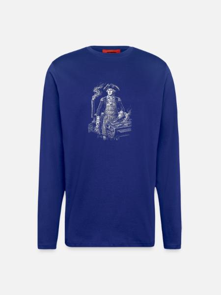 George Washington Grilling BBQ - Longsleeve - made by SPREAD - DARK NAVY