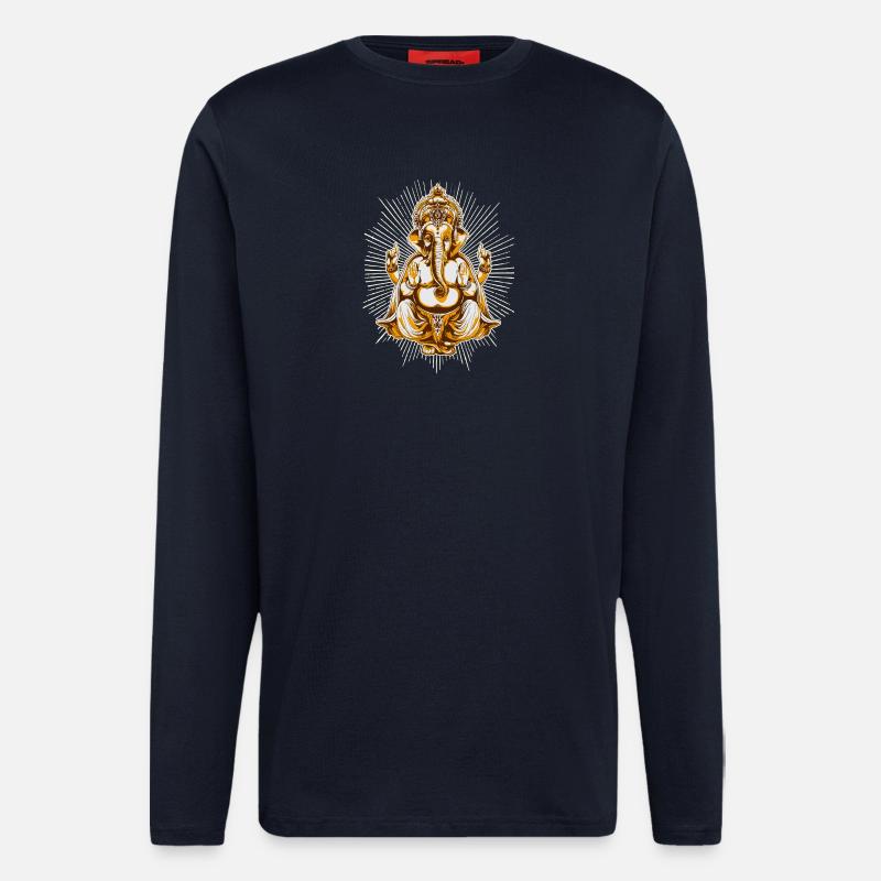 shiva ganesh ganesha - Langarmshirt - made by SPREAD  - DARK NAVY