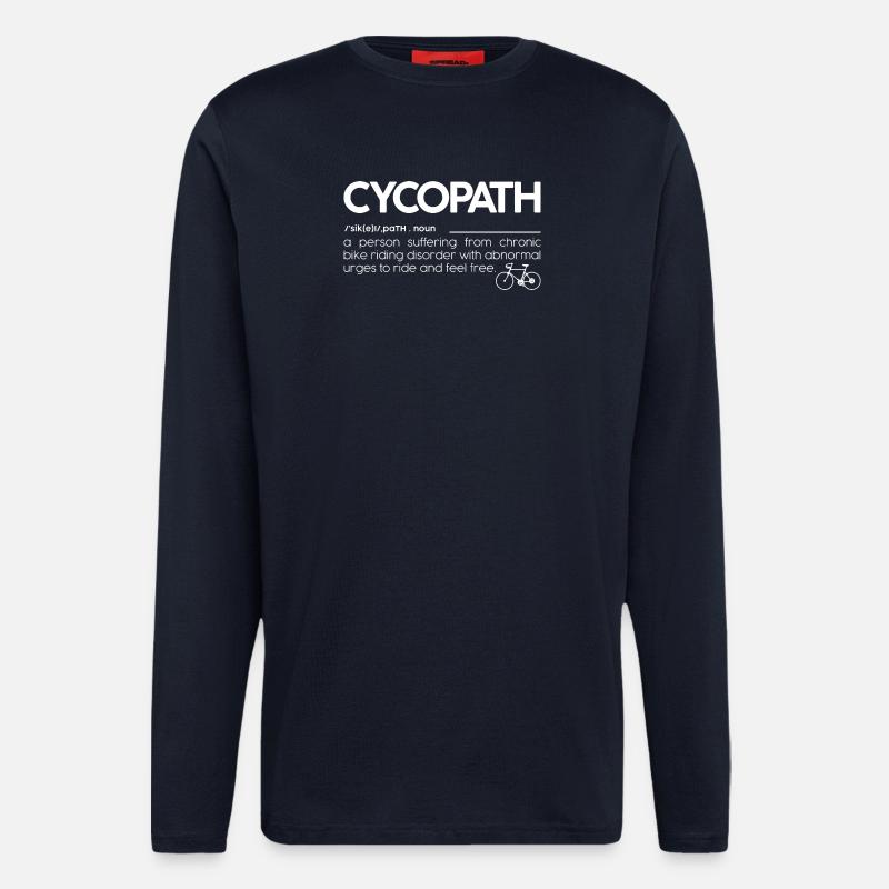 Cyclopath : Obsession sans manège - Manches longues bio décontracté fabriqué en UE - DARK NAVY
