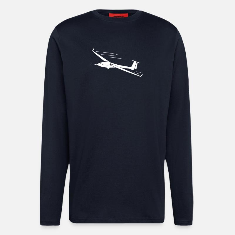 Glider glider pilot gift ideas - Longsleeve - made by SPREAD  - DARK NAVY
