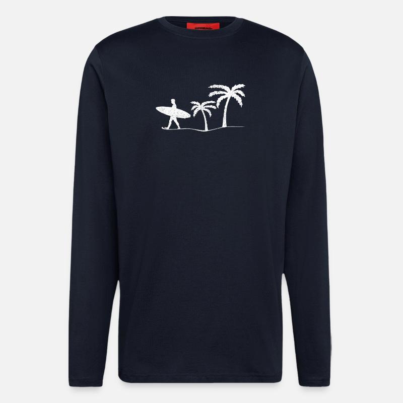 Surfer Surfen - Langarmshirt - made by SPREAD  - DARK NAVY