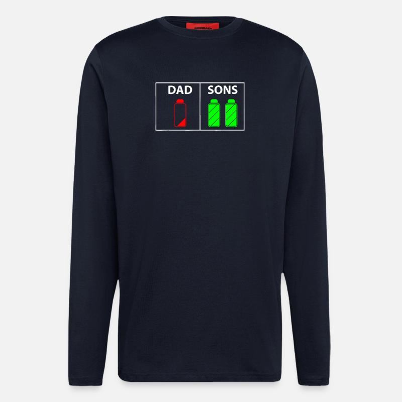 Dad vs Sons Neon Bottles - Longsleeve - made by SPREAD  - DARK NAVY