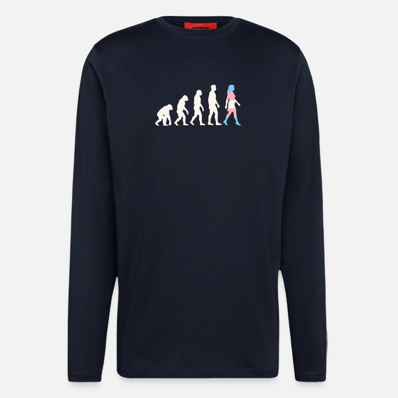 LGBTQ-Pride-Monat – Trans-Evolution - Langarmshirt - made by SPREAD - DARK NAVY