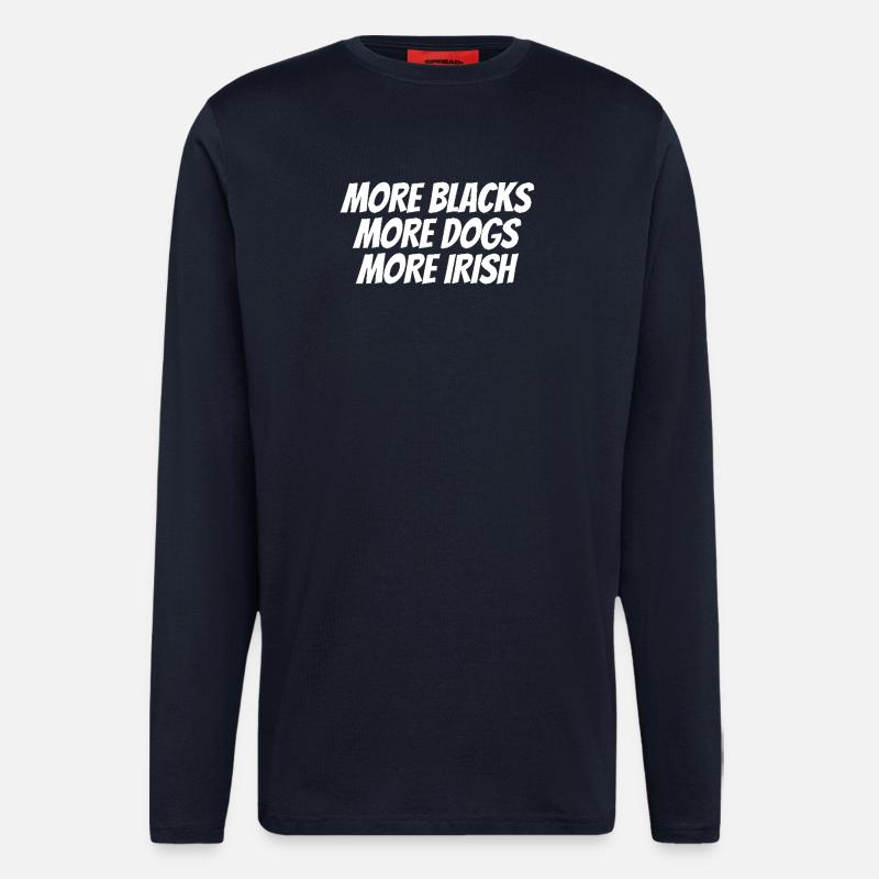 White Text Designs - Longsleeve - made by SPREAD  - DARK NAVY