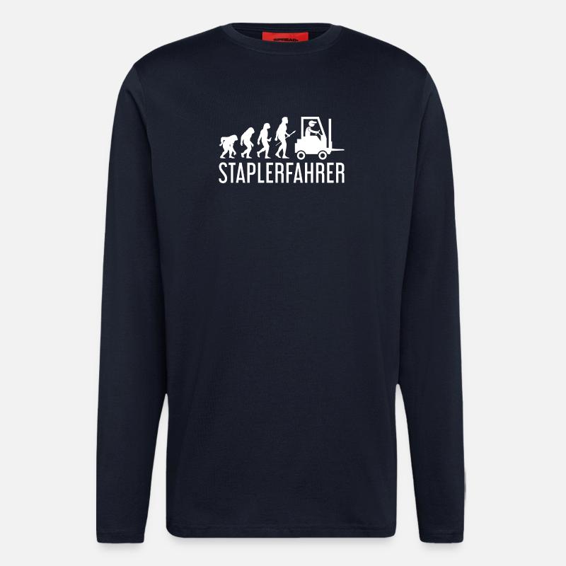 Staplerfahrer Evolution - Langarmshirt - made by SPREAD  - DARK NAVY