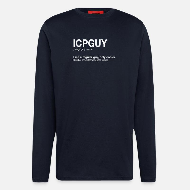 ICP-MS Guy Mass Spectrometry Plasma - Longsleeve - made by SPREAD - DARK NAVY