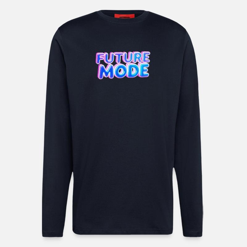 Future Mode Neon Licht - Langarmshirt - made by SPREAD  - DARK NAVY