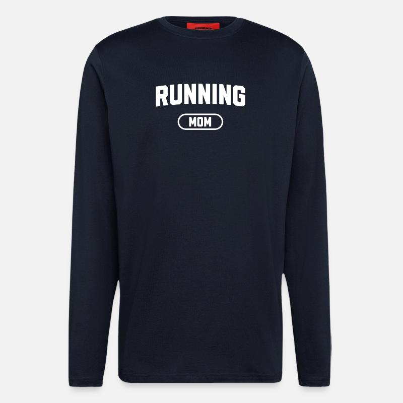 Maman Runing - Manches longues bio décontracté fabriqué en UE - DARK NAVY