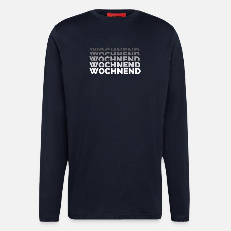 Wochnend - Wochenende, Freizeit - Langarmshirt - made by SPREAD  - DARK NAVY