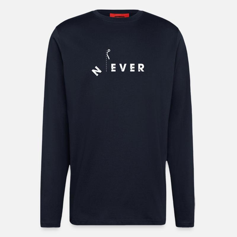 Niemals Grenzen schneiden Scherendesign - Langarmshirt - made by SPREAD - DARK NAVY