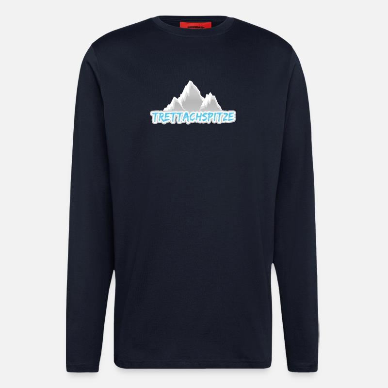Trettachspitze als Berg - Langarmshirt - made by SPREAD  - DARK NAVY