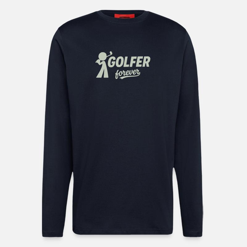 Golfer Forever Silhouette - Longsleeve - made by SPREAD - DARK NAVY