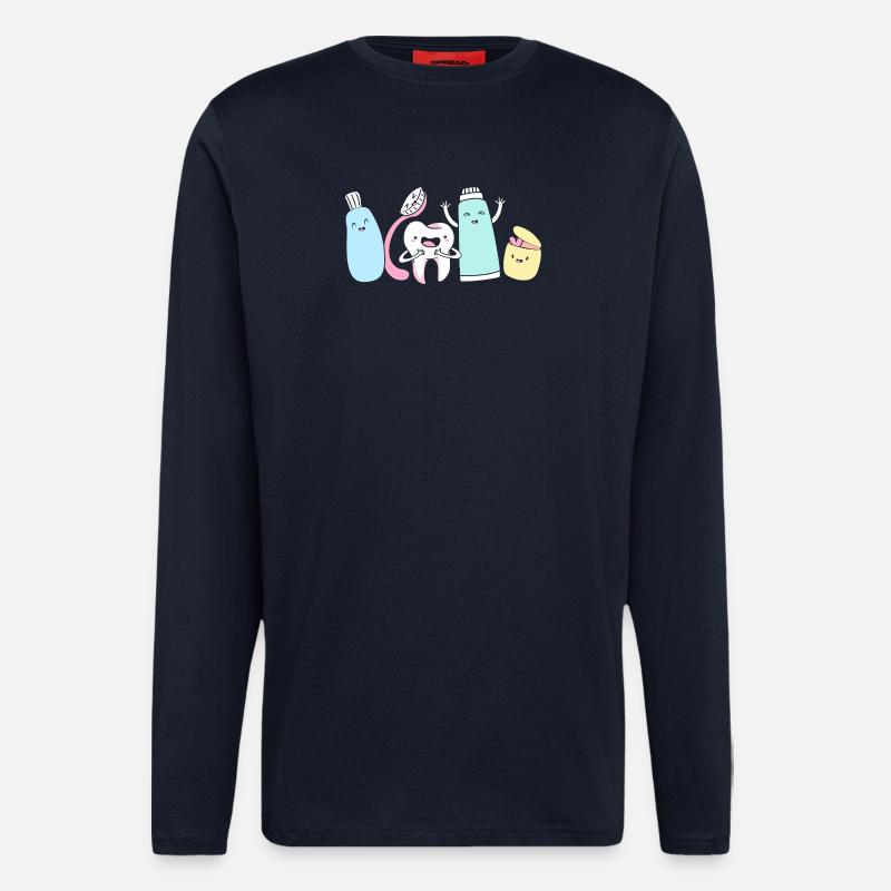 Rezeptionist Zahnarzt - Langarmshirt - made by SPREAD  - DARK NAVY