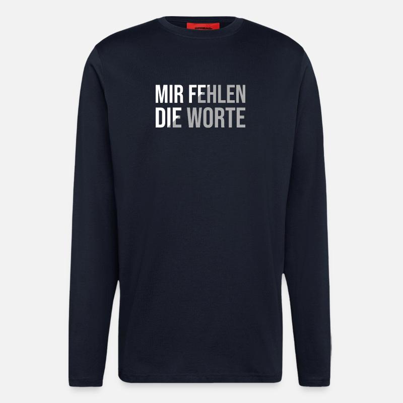 Mir fehlen die Worte - Langarmshirt - made by SPREAD  - DARK NAVY