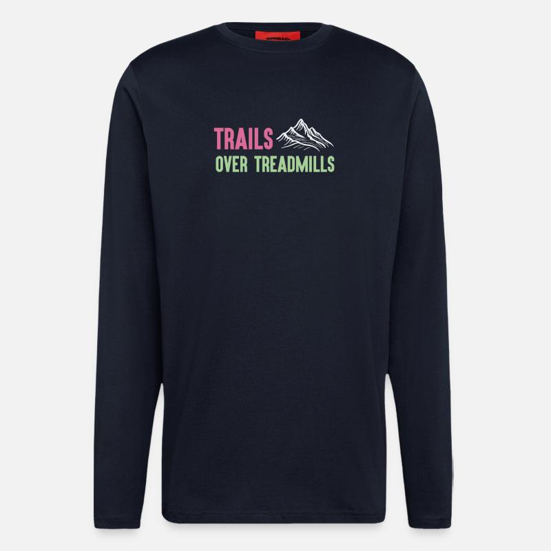 Trailrunning - Trails über Laufbänder - Langarmshirt - made by SPREAD  - DARK NAVY