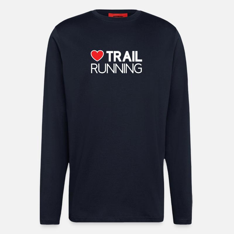 Ich liebe Trailrunning - Langarmshirt - made by SPREAD  - DARK NAVY