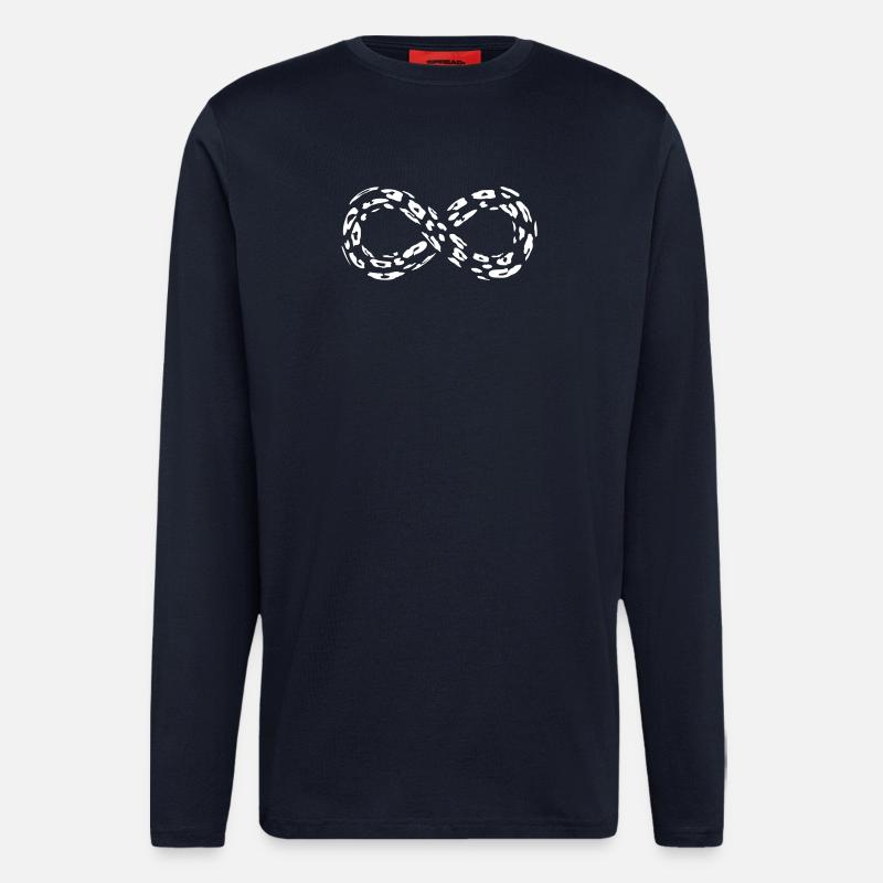 Leopard Infinity Loop - Longsleeve - made by SPREAD  - DARK NAVY