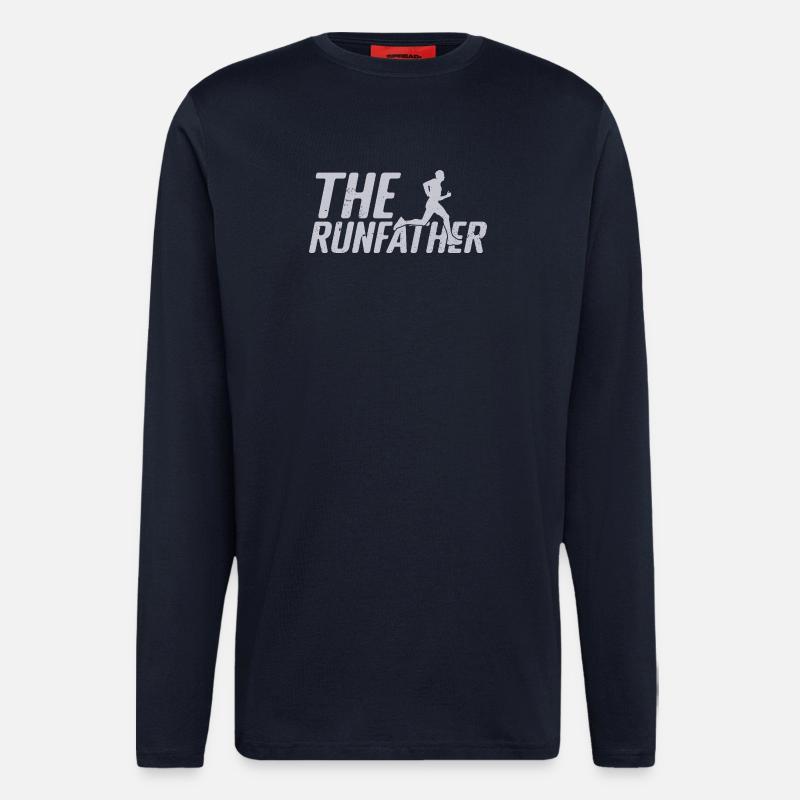 Marathon Runner The Runfather Running - Langarmshirt - made by SPREAD - DARK NAVY