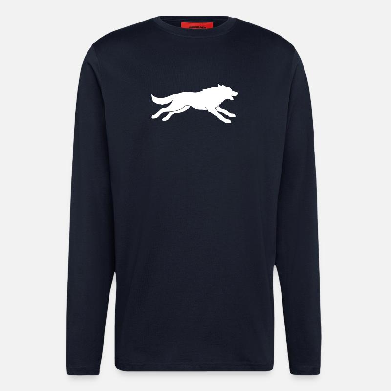 Wolf Silhouette - Langarmshirt - made by SPREAD  - DARK NAVY