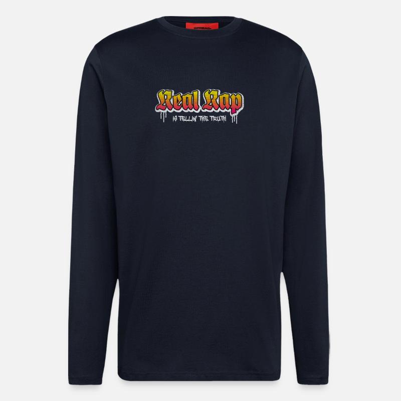 Real Rap - Langarmshirt - made by SPREAD  - DARK NAVY