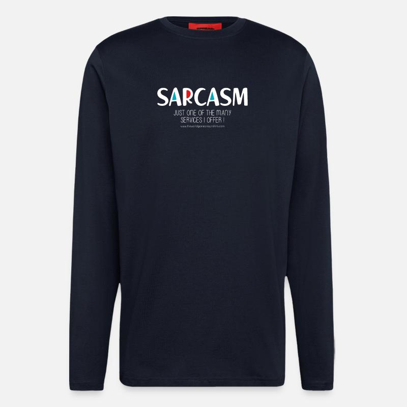 Sarkasmus (düster) - Langarmshirt - made by SPREAD  - DARK NAVY