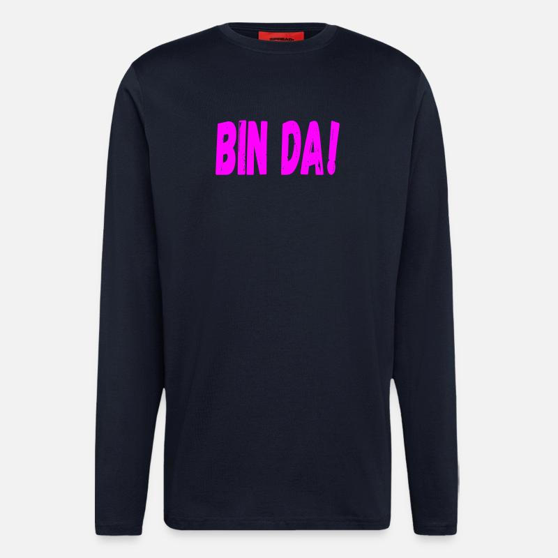 BIN DA - SELBSTSICHERHEIT - Langarmshirt - made by SPREAD  - DARK NAVY