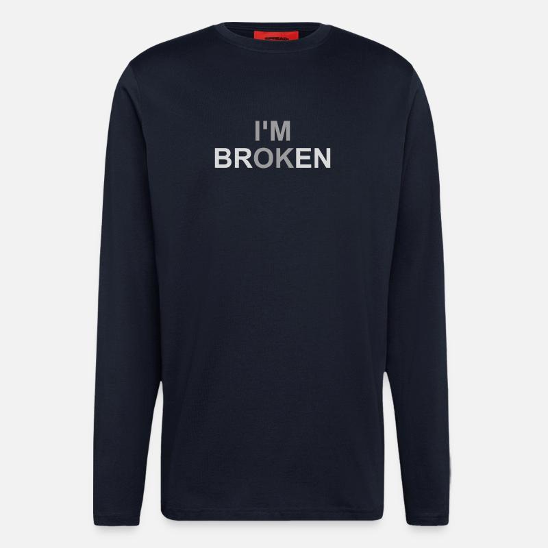 Mentally Broken - Longsleeve - made by SPREAD  - DARK NAVY