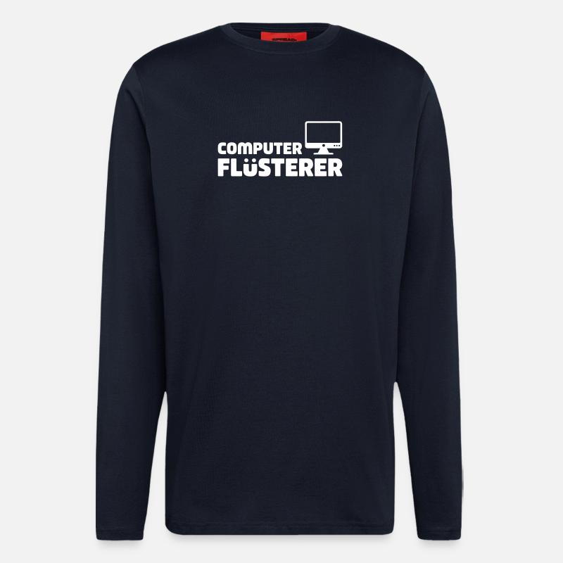 Computer Whisperer Retro-Tech - Longsleeve - made by SPREAD  - DARK NAVY