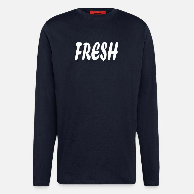 Frischer, einfacher Text - Langarmshirt - made by SPREAD  - DARK NAVY