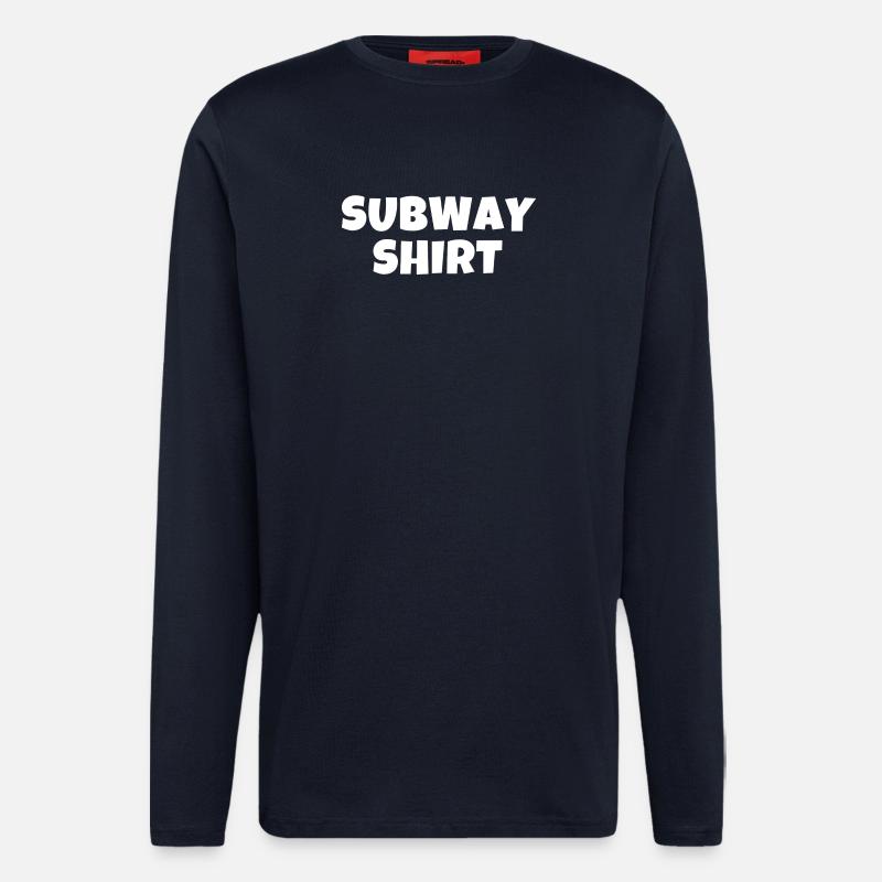 Subway shirt, harassment, subway - Longsleeve - made by SPREAD  - DARK NAVY