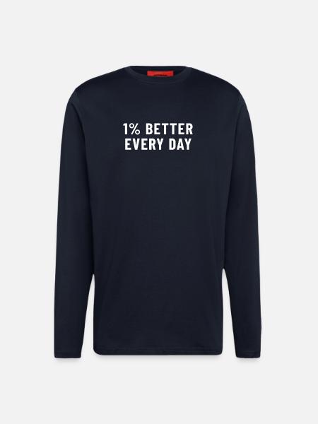 1% Better Every Day - Longsleeve - made by SPREAD - DARK NAVY