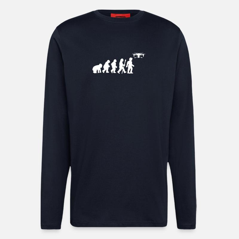 Drohnenpilot Evolution Quadrocopter - Langarmshirt - made by SPREAD - DARK NAVY