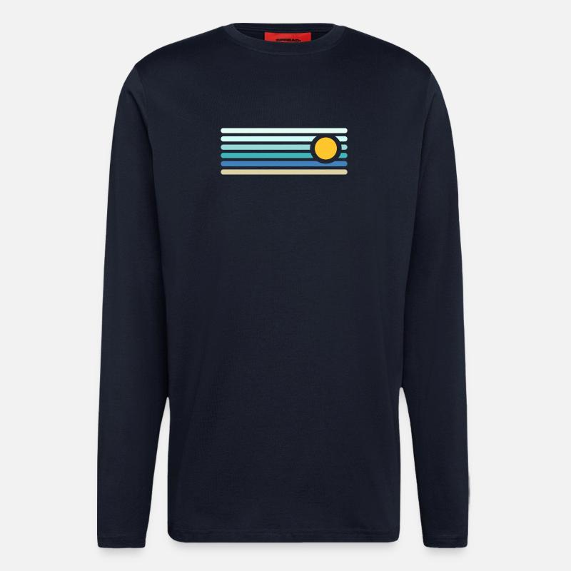 Plage - Manches longues bio décontracté fabriqué en UE - DARK NAVY