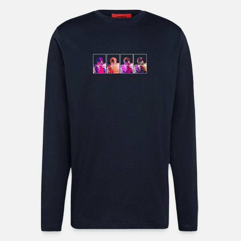 Flamingos - Langarmshirt - made by SPREAD - DARK NAVY