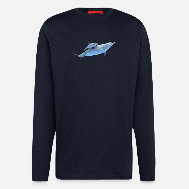 Dolphin - Longsleeve - made by SPREAD  - DARK NAVY
