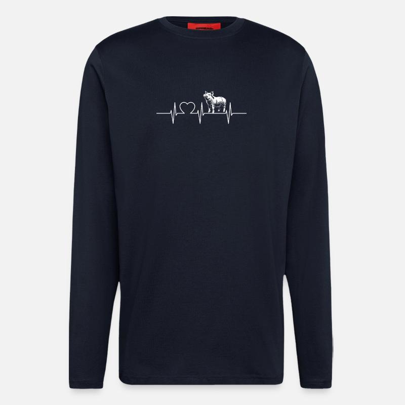 Cochon Cochon - Manches longues bio décontracté fabriqué en UE - DARK NAVY