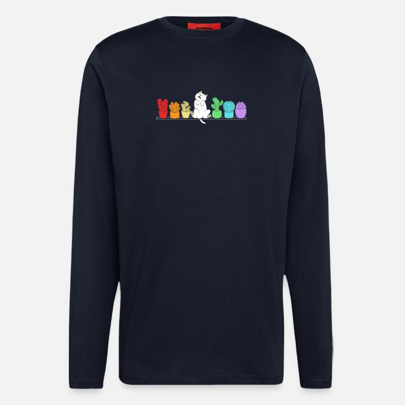 Plant Cactus Cacti - Longsleeve - made by SPREAD  - DARK NAVY