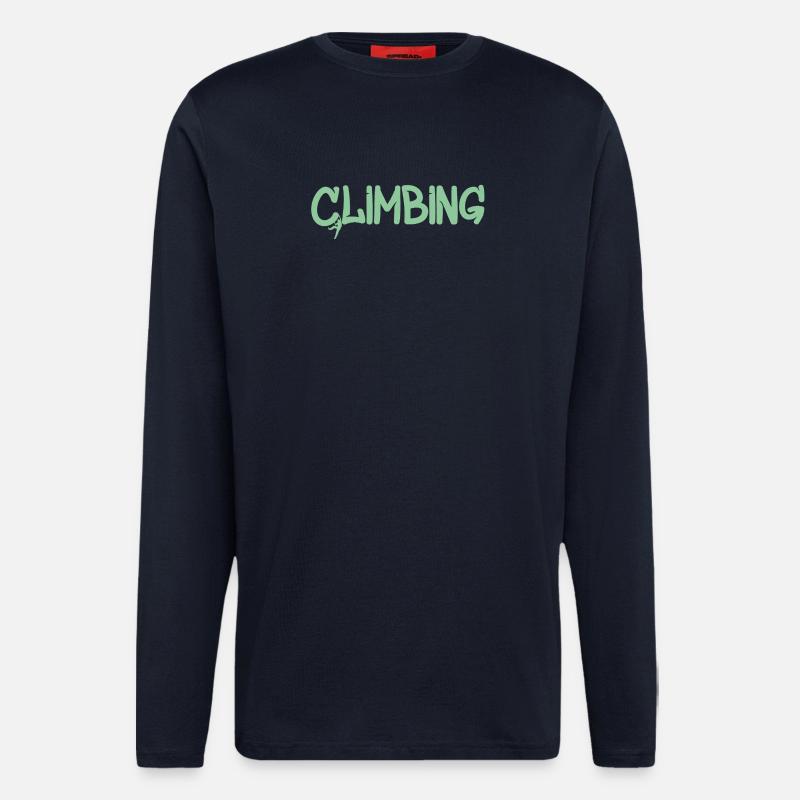 Climbing Graffiti: Climbing Logo - Longsleeve - made by SPREAD  - DARK NAVY