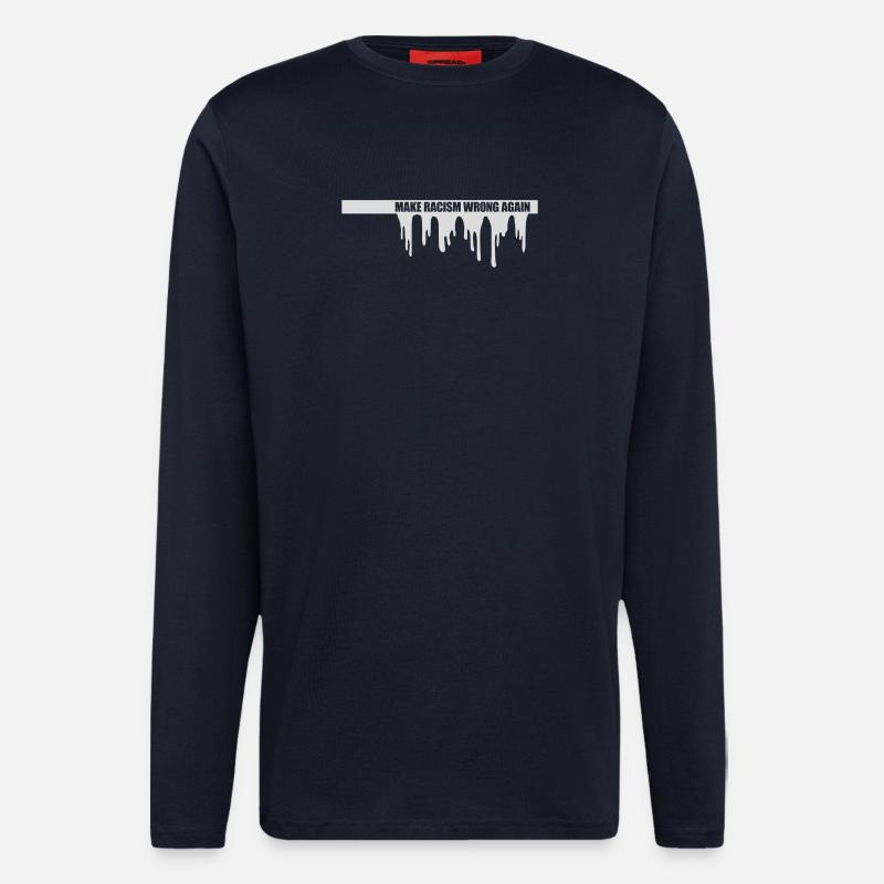 make racism wrong again - Longsleeve - made by SPREAD  - DARK NAVY