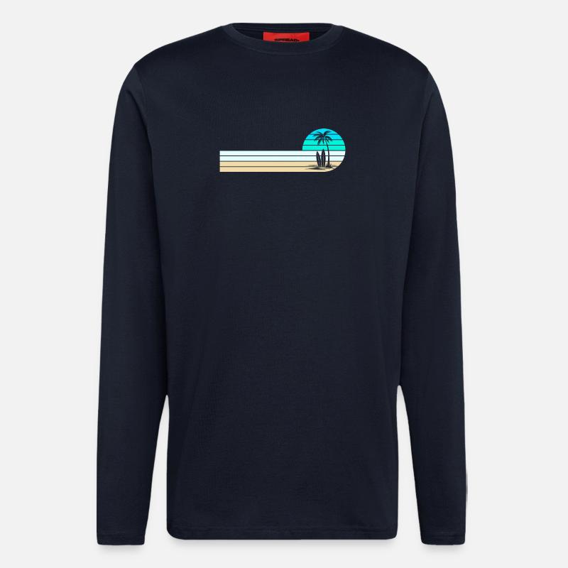 Beach skyline - Longsleeve - made by SPREAD  - DARK NAVY
